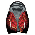 Muladhara Chakra Mandala Print Sherpa Lined Zip Up Hoodie