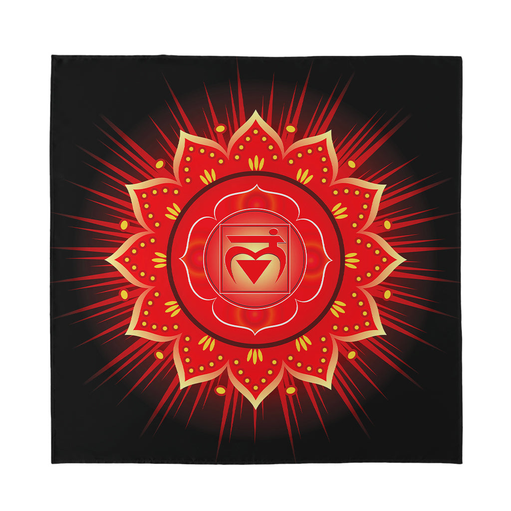 Muladhara Chakra Mandala Print Silk Bandana
