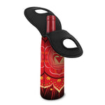 Muladhara Chakra Mandala Print Single Neoprene Wine Tote