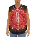 Muladhara Chakra Mandala Print Sleeveless Baseball Jersey