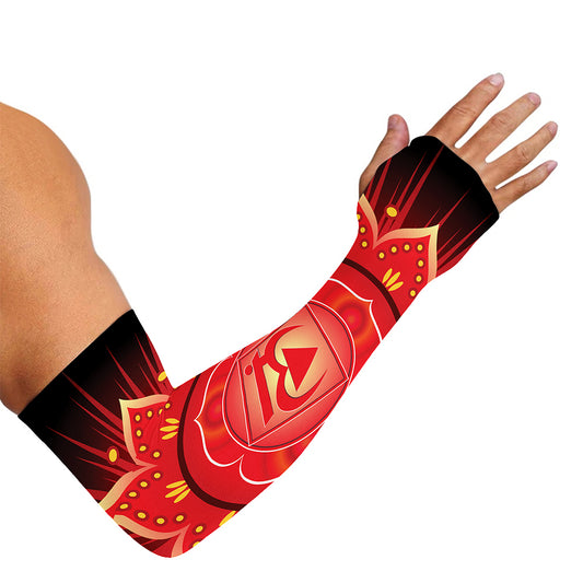 Muladhara Chakra Mandala Print Sun Protection Arm Sleeves