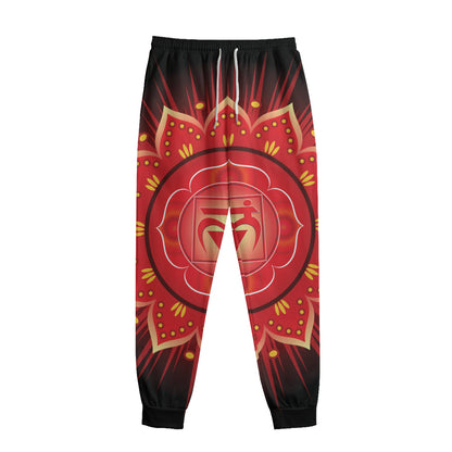 Muladhara Chakra Mandala Print Sweatpants