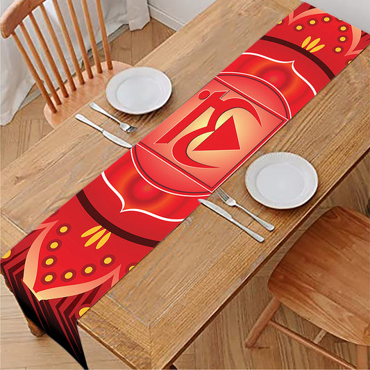 Muladhara Chakra Mandala Print Table Runner