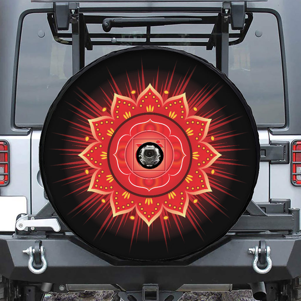 Muladhara Chakra Mandala Print Tire Cover With Camera Hole