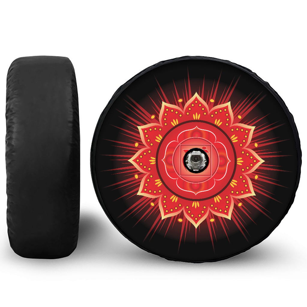 Muladhara Chakra Mandala Print Tire Cover With Camera Hole