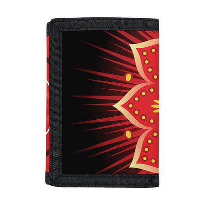 Muladhara Chakra Mandala Print Trifold Wallet