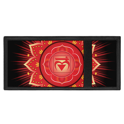 Muladhara Chakra Mandala Print Trifold Wallet