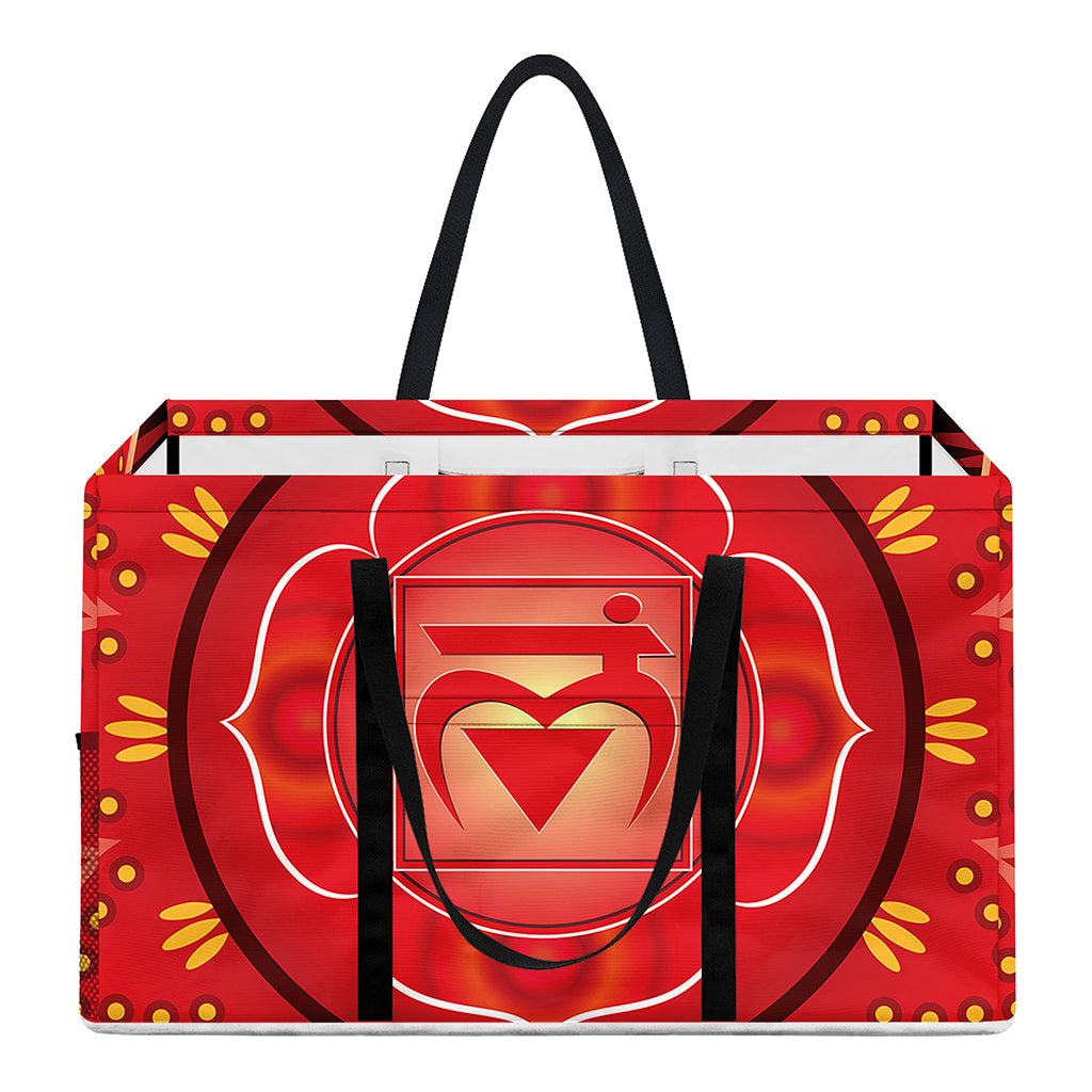 Muladhara Chakra Mandala Print Utility Tote Bag