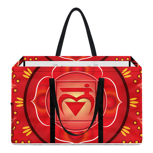 Muladhara Chakra Mandala Print Utility Tote Bag