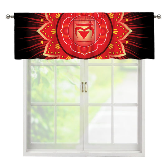 Muladhara Chakra Mandala Print Window Valance