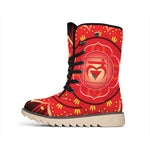 Muladhara Chakra Mandala Print Winter Boots