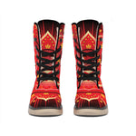 Muladhara Chakra Mandala Print Winter Boots