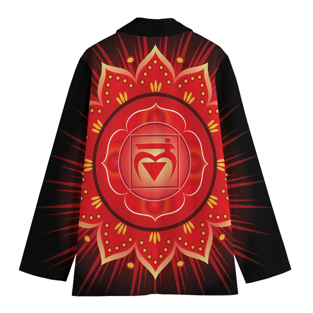 Muladhara Chakra Mandala Print Women's Blazer