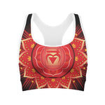 Muladhara Chakra Mandala Print Women's Sports Bra