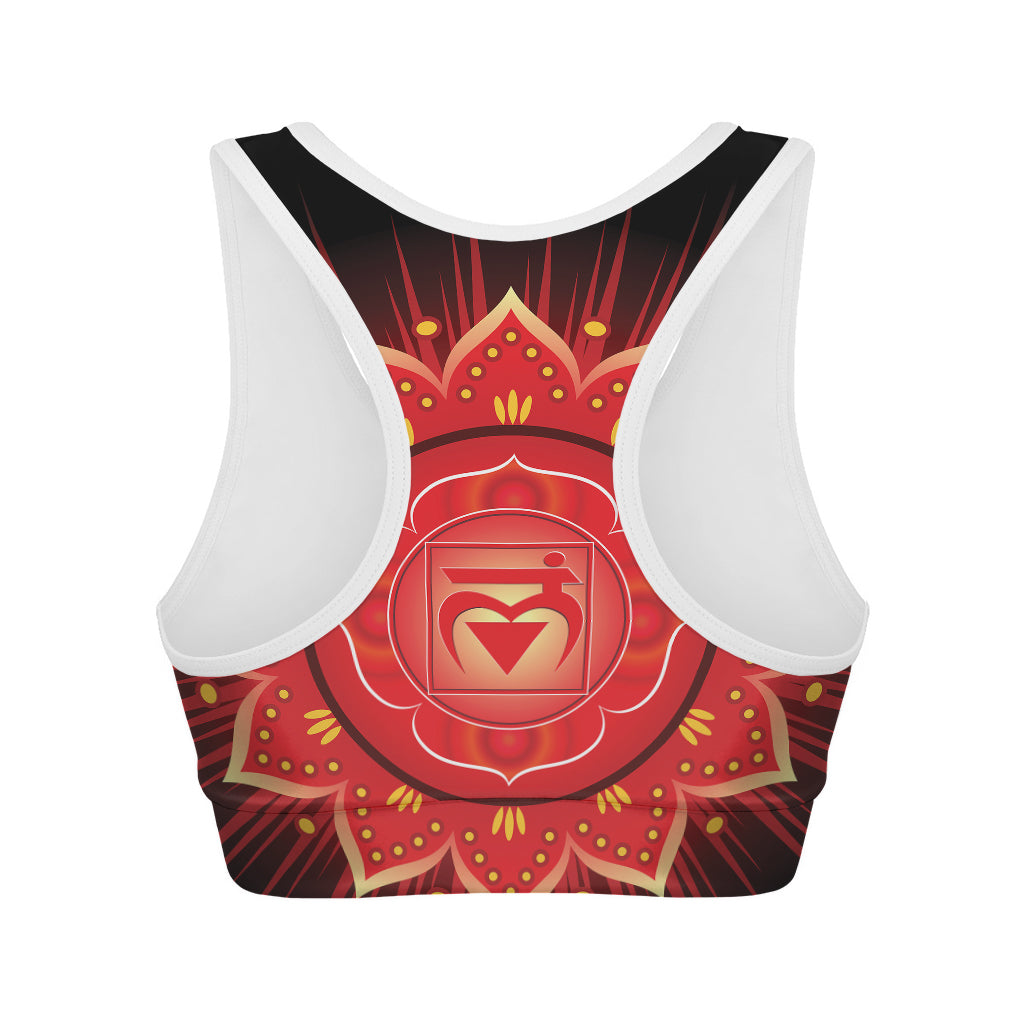 Muladhara Chakra Mandala Print Women's Sports Bra