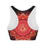 Muladhara Chakra Mandala Print Women's Sports Bra