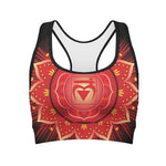 Muladhara Chakra Mandala Print Women's Sports Bra