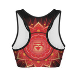 Muladhara Chakra Mandala Print Women's Sports Bra