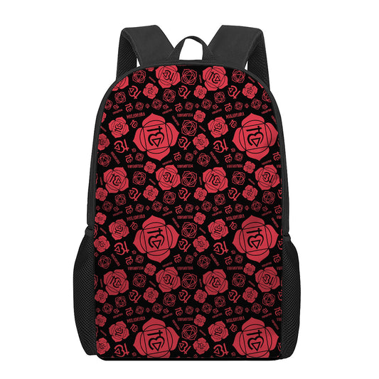 Muladhara Chakra Pattern Print 17 Inch Backpack