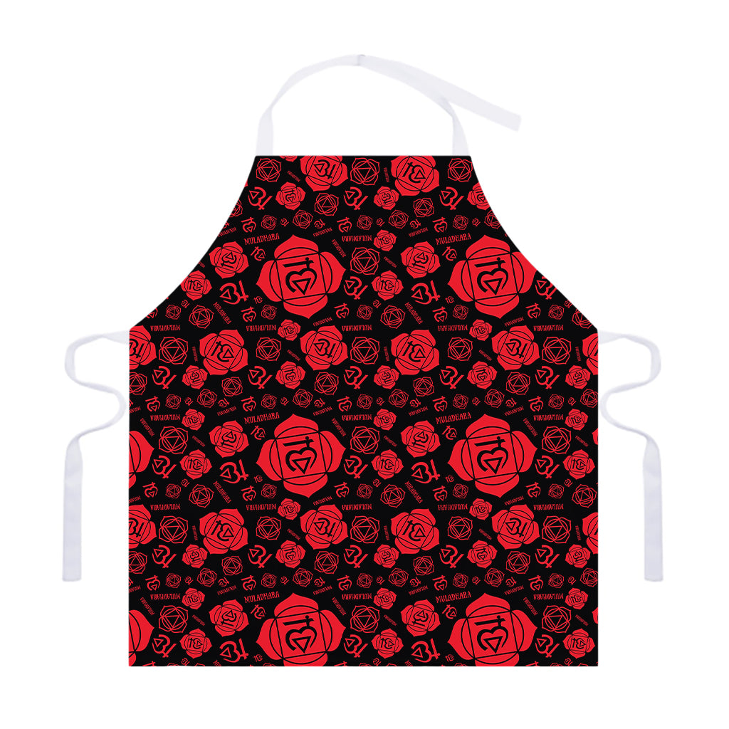 Muladhara Chakra Pattern Print Adjustable Apron