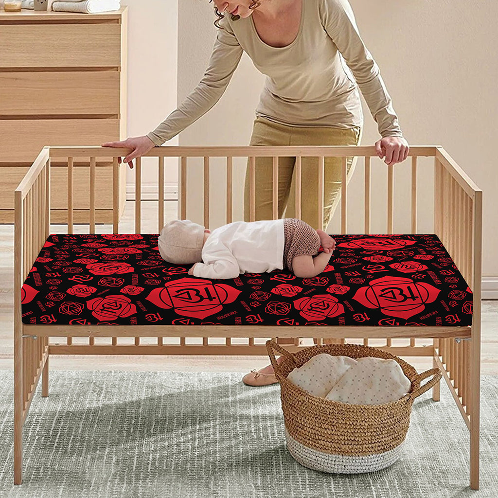 Muladhara Chakra Pattern Print Baby Crib Sheet