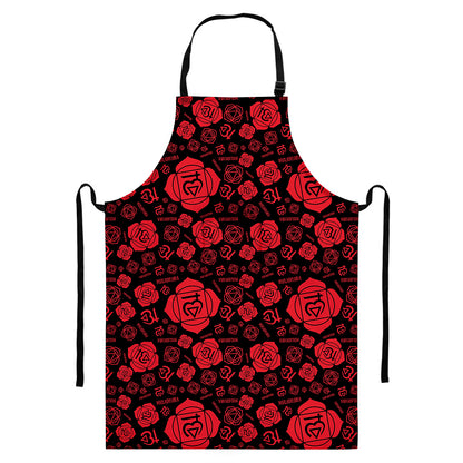Muladhara Chakra Pattern Print Bib Apron With Pocket