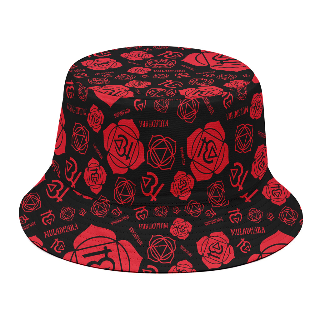 Muladhara Chakra Pattern Print Bucket Hat