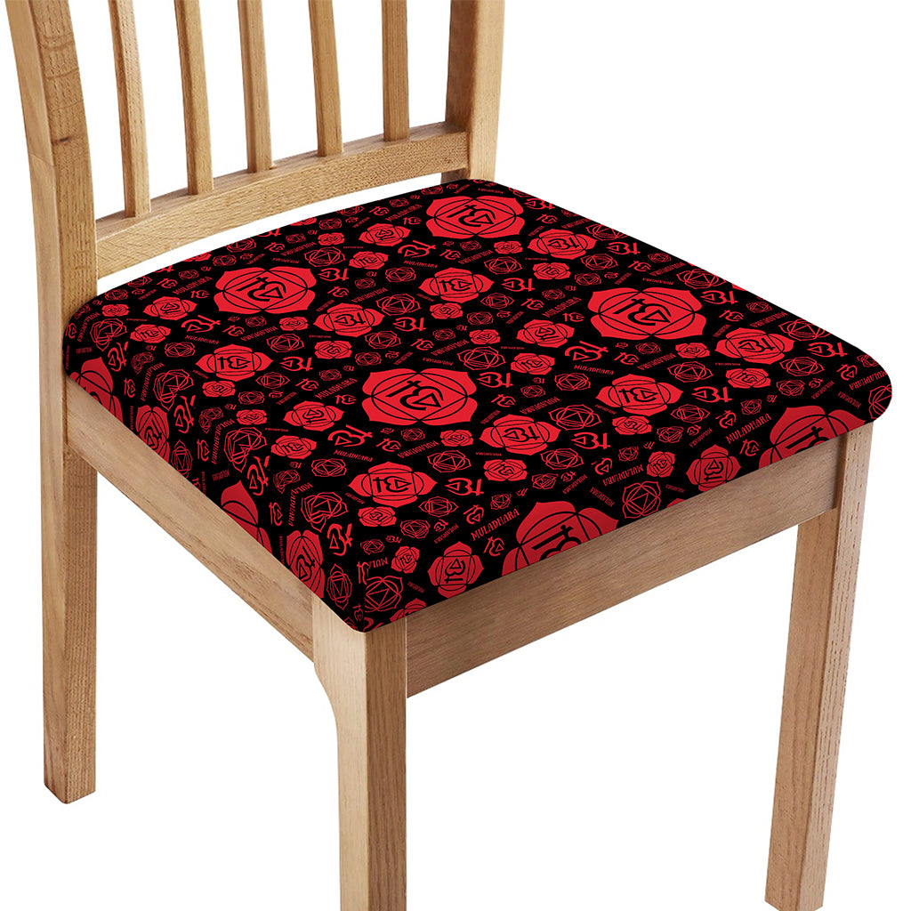 Muladhara Chakra Pattern Print Chair Cushion Cover