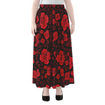 Muladhara Chakra Pattern Print Chiffon Maxi Skirt