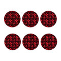Muladhara Chakra Pattern Print Coaster Set