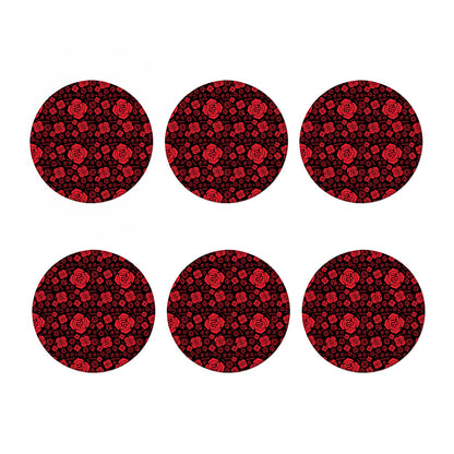 Muladhara Chakra Pattern Print Coaster Set
