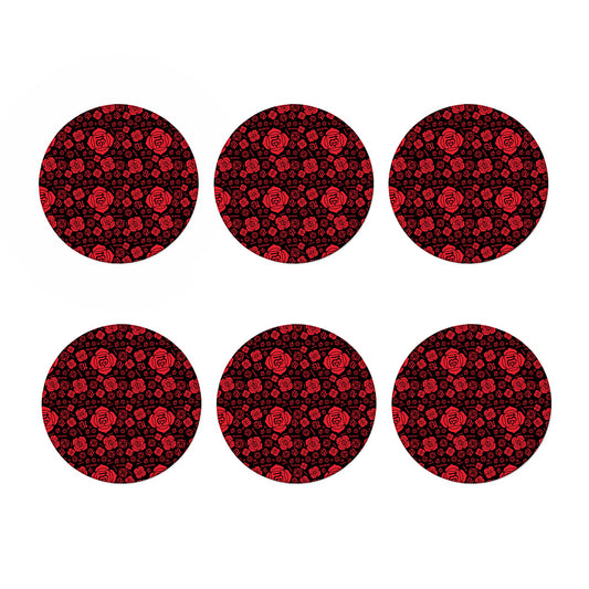 Muladhara Chakra Pattern Print Coaster Set