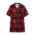 Muladhara Chakra Pattern Print Cotton Hawaiian Shirt