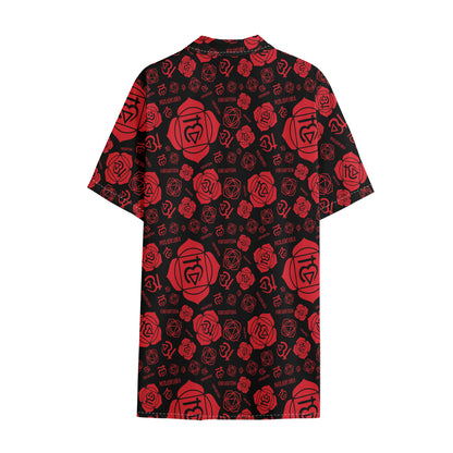 Muladhara Chakra Pattern Print Cotton Hawaiian Shirt
