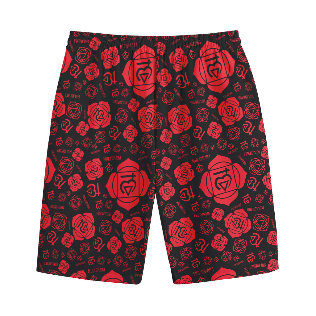 Muladhara Chakra Pattern Print Cotton Shorts
