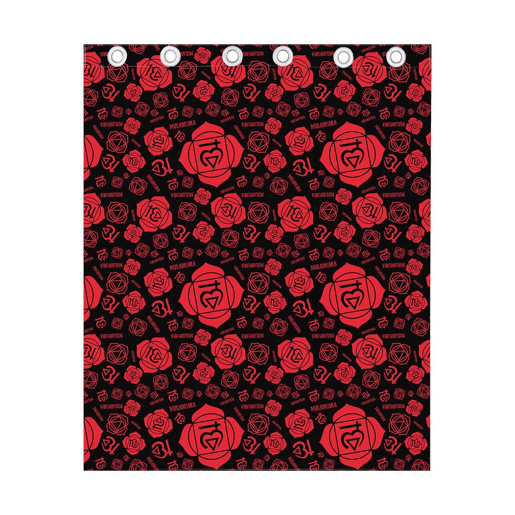Muladhara Chakra Pattern Print Curtain