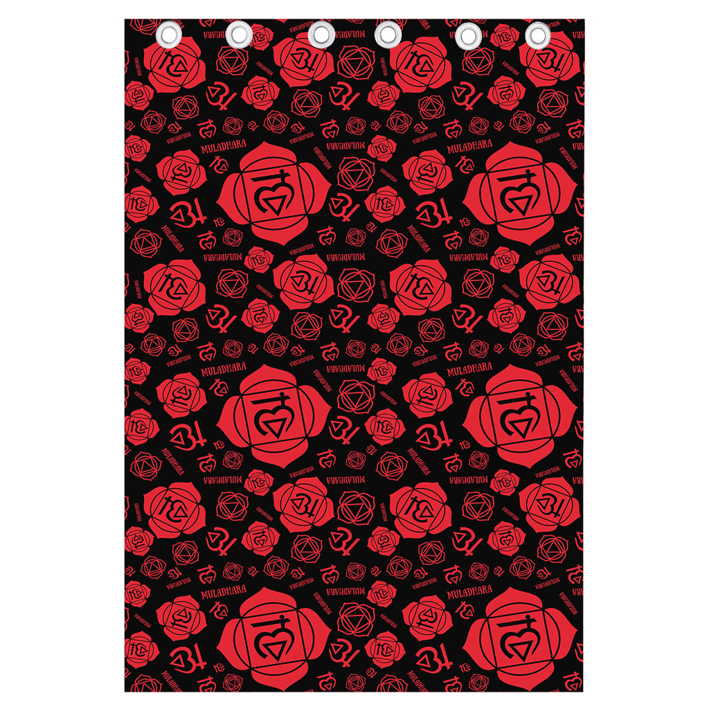 Muladhara Chakra Pattern Print Curtain