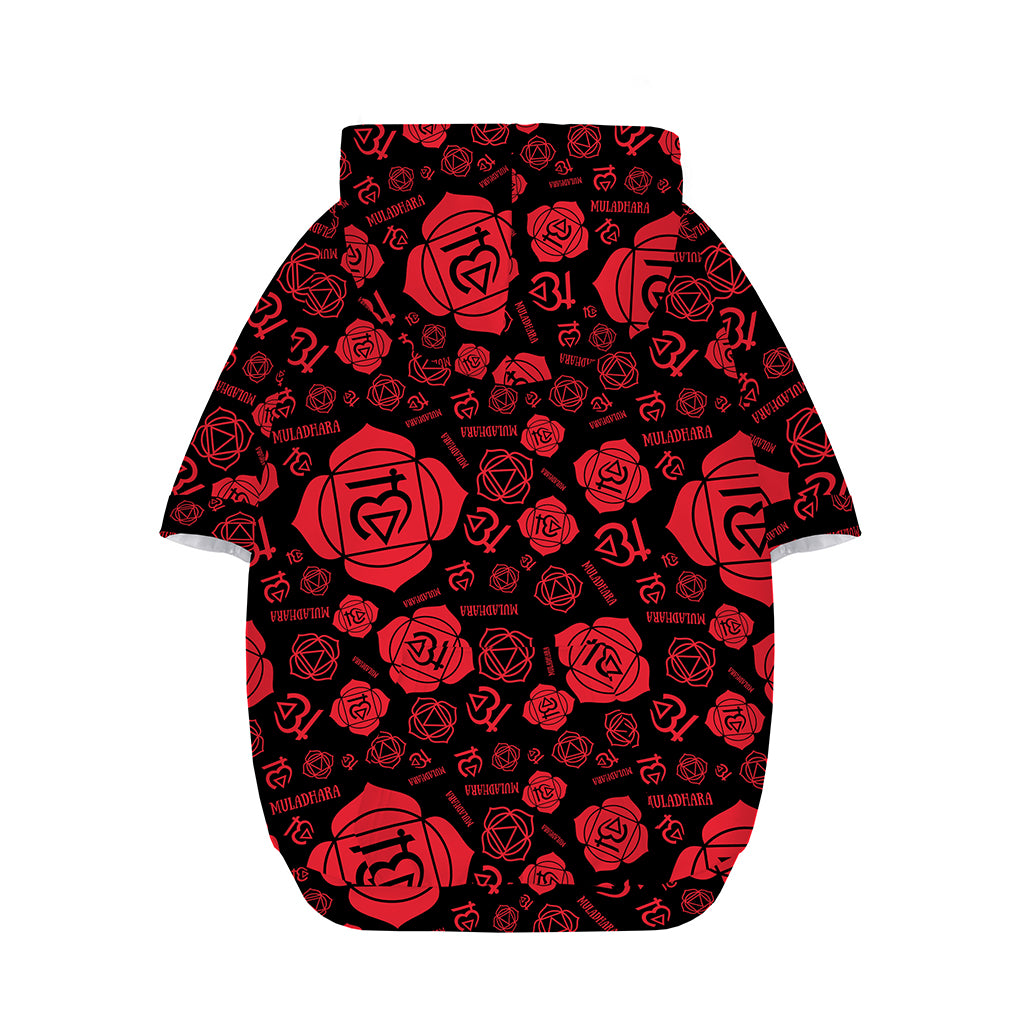 Muladhara Chakra Pattern Print Dog Zip Up Hoodie