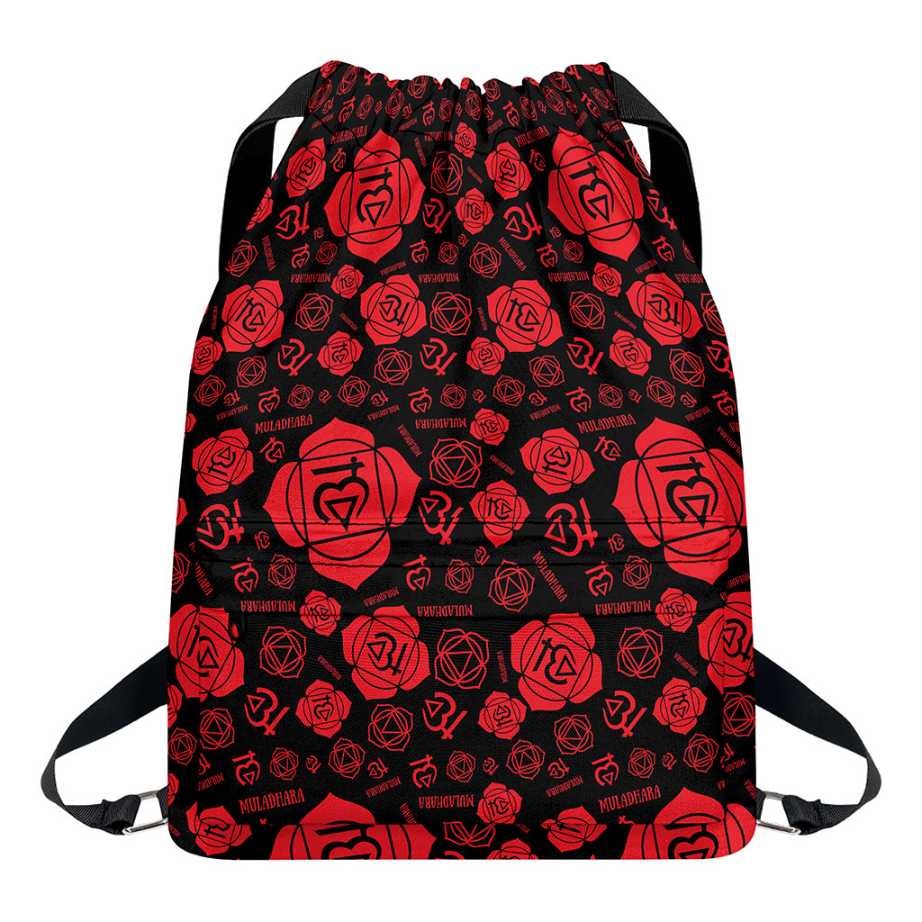Muladhara Chakra Pattern Print Drawstring Backpack