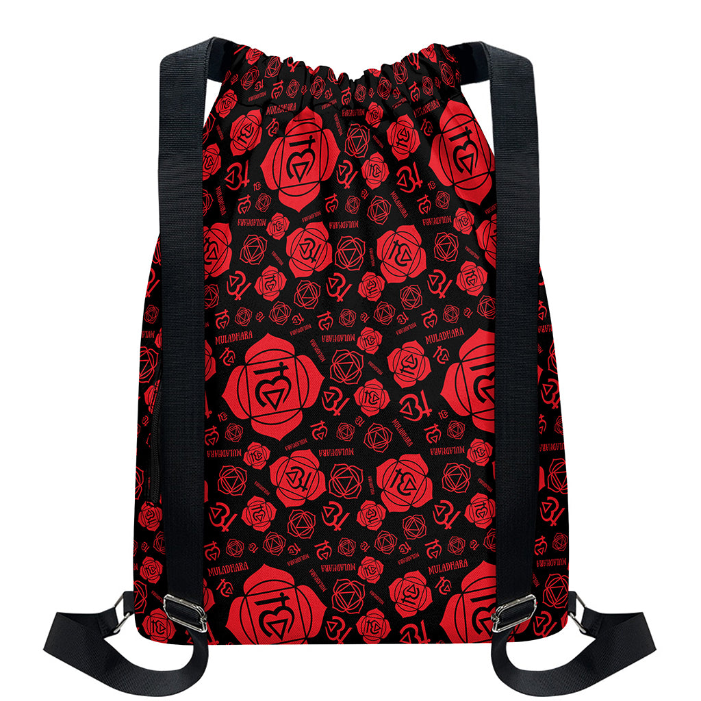 Muladhara Chakra Pattern Print Drawstring Backpack