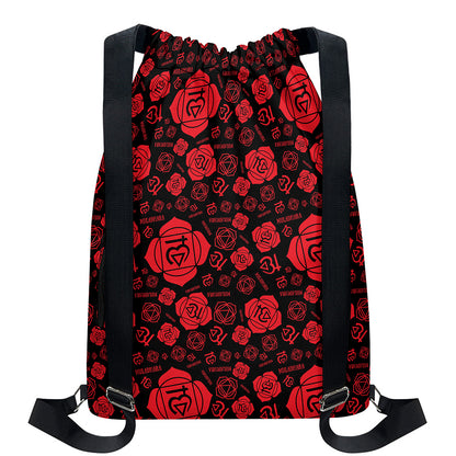 Muladhara Chakra Pattern Print Drawstring Backpack