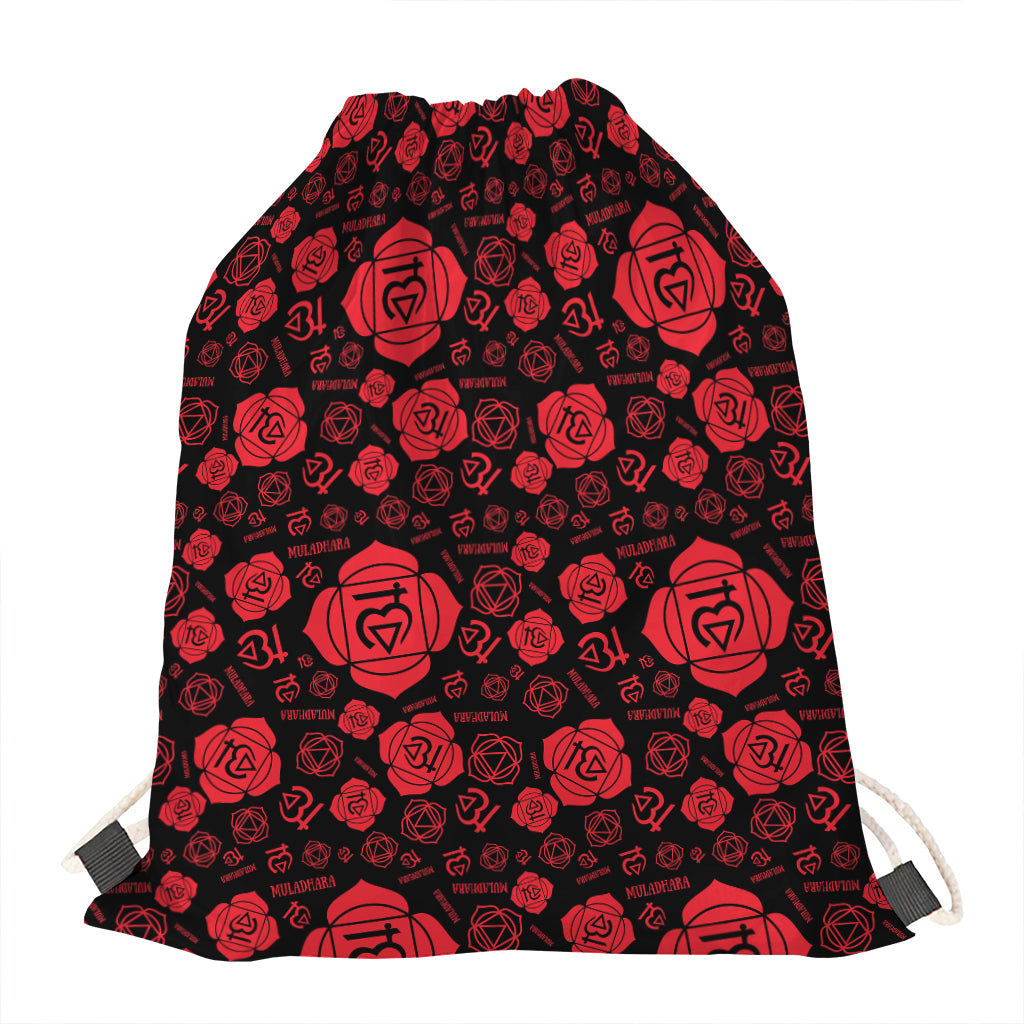 Muladhara Chakra Pattern Print Drawstring Bag