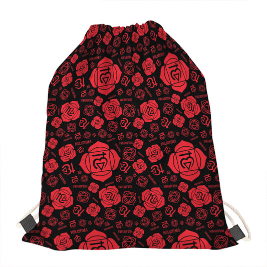 Muladhara Chakra Pattern Print Drawstring Bag