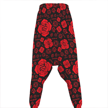 Muladhara Chakra Pattern Print Hammer Pants