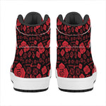 Muladhara Chakra Pattern Print High Top Leather Sneakers