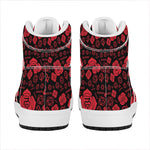Muladhara Chakra Pattern Print High Top Leather Sneakers