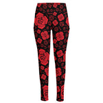 Muladhara Chakra Pattern Print High-Waisted Pocket Leggings