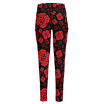 Muladhara Chakra Pattern Print High-Waisted Pocket Leggings