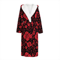 Muladhara Chakra Pattern Print Hooded Bathrobe