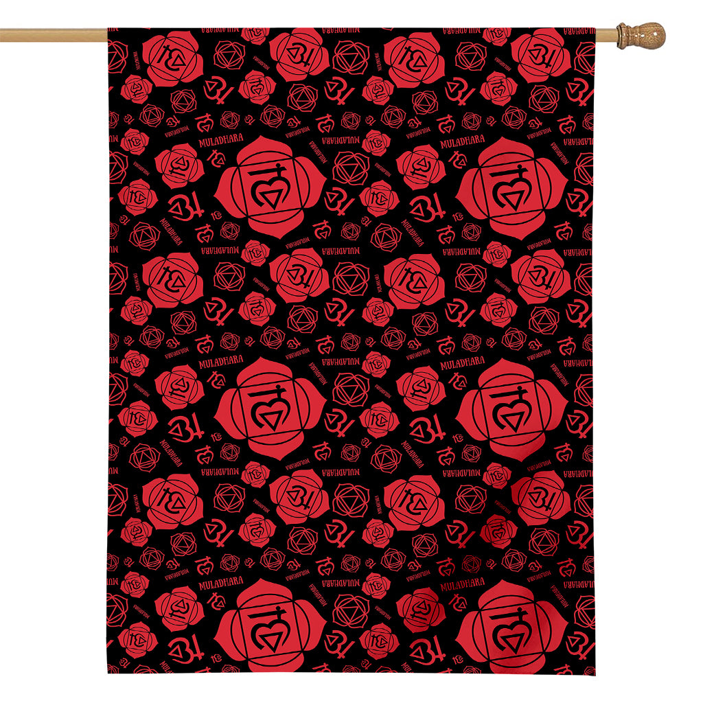 Muladhara Chakra Pattern Print House Flag
